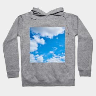 SCENERY 63 - White Cloud Blue Sky Daylight Hoodie